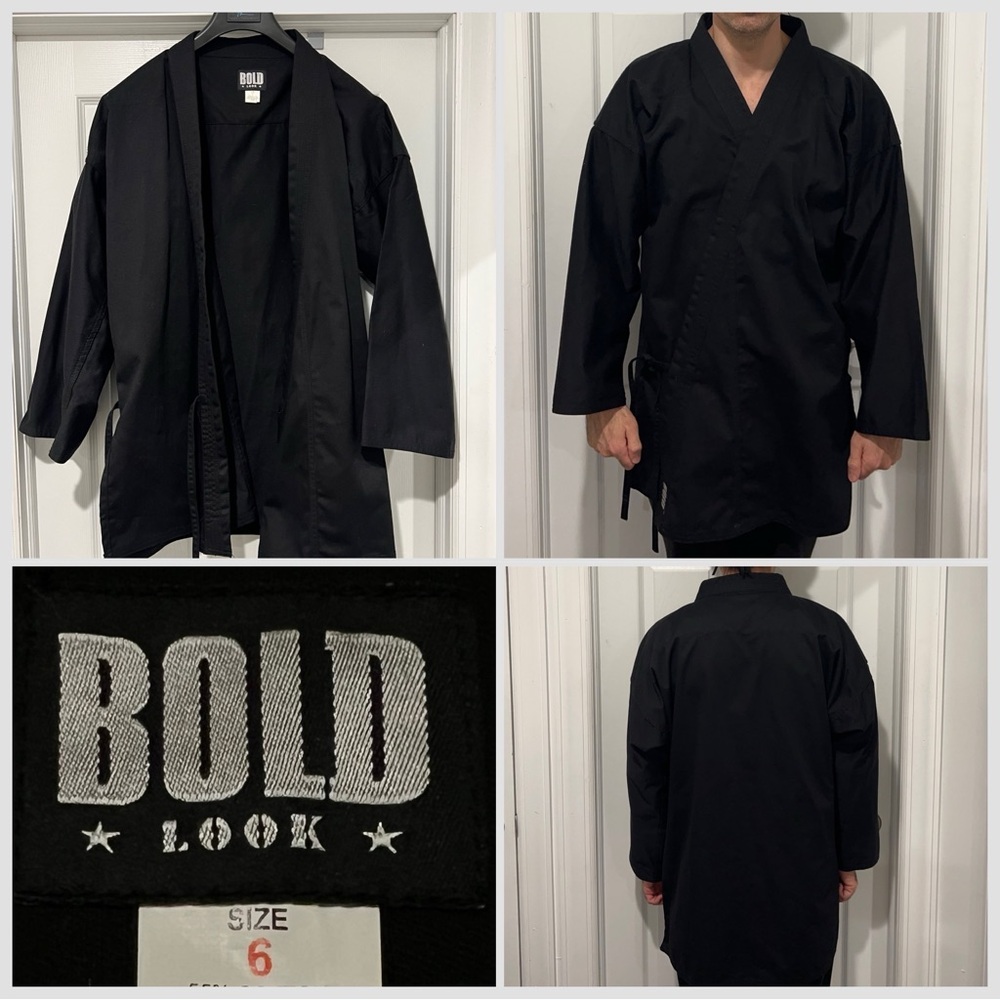 Men's Black Martial Arts Gi Size 6 Large